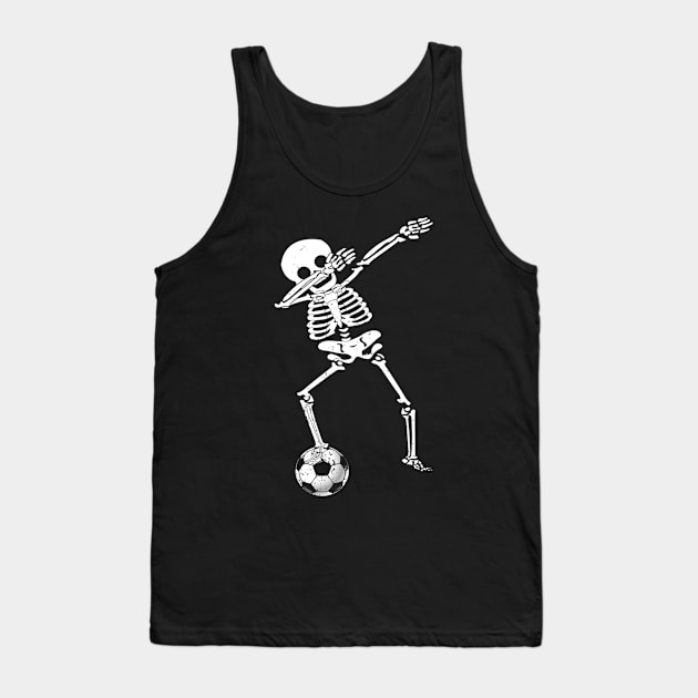 Halloween Dabbing Skeleton Soccer Tank Top by klausgaiser